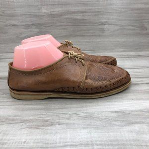 Frutos Shoes Womens 9 Brown Leather Lace Up Huaraches